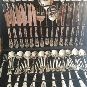 Roger and Son Silver Plated Silverware 50 piece